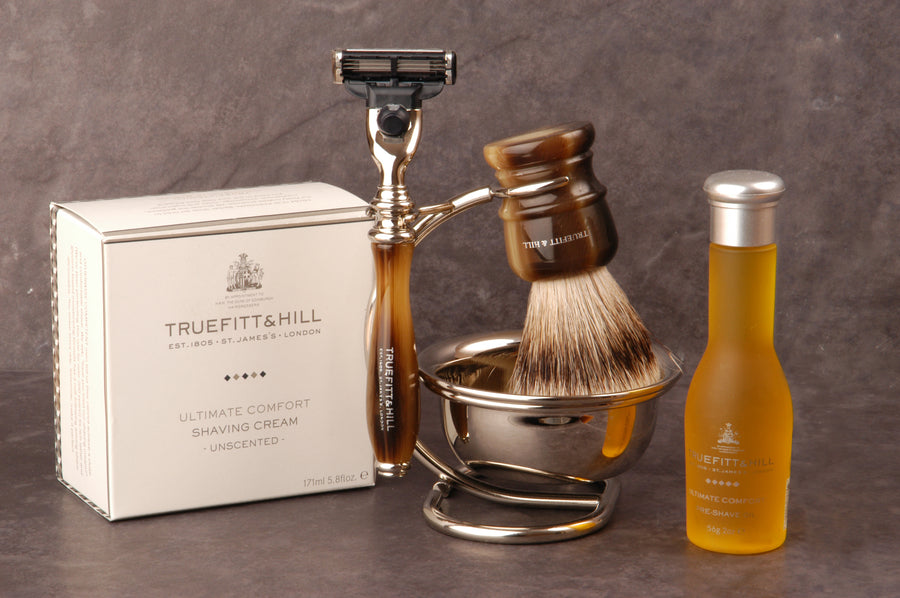 Wellington Collection with Bowl - Fusion or Mach III  Razor and Shaving Brush Set